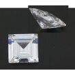 Zirkonia weiß carre step cut 2 x 2 mm