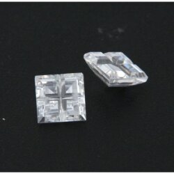 Zirkonia weiß carre invisible setting 4 x 4 mm