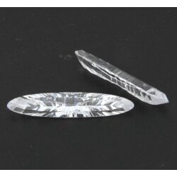 Zirkonia weiß oval flash cut 25 x 5 mm