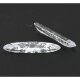 Zirkonia weiß oval flash cut 25 x 5 mm