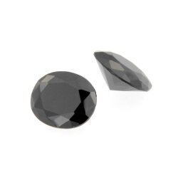 Zirkonia schwarz oval 7 x 5 mm