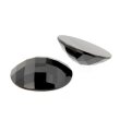 Zirk. schwarz oval cabochon facettiert 25 x 17 mm