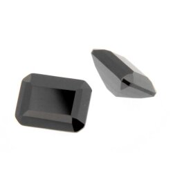 Zirkonia schwarz achteck step cut 14 x 10 mm