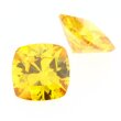 Zirkonia gelb carre antik facettiert 8 x 8 mm