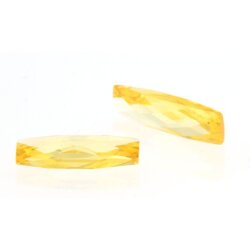 Zirkonia gelb baguette zweis. Rautenschliff