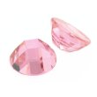 Zirkonia pink rund cabochon facettiert