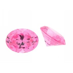 Zirkonia pink oval 5 x 4 mm