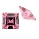 Zirkonia pink carre step cut 3 x 3 mm