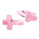 Zirkonia pink kreuz 15 x 10 mm