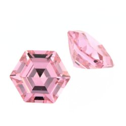 Zirkonia pink sechseck 6 x 6 mm