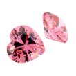 Zirkonia pink herz 3 x 3 mm