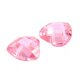 Zirk. pink herz zweis. Rautenschliff 8 x 8 mm