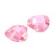 Zirk. pink herz zweis. Rautenschliff 12 x 12 mm