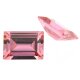 Zirk. pink baguette step cut 7,5 x 3 mm