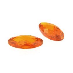 Zirk. orange oval zweis. Rautenschliff 6 x 3 mm