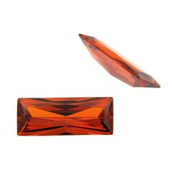 Zirkonia orange baguette princess cut