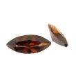 Zirkonia braun navette 10 x 5 mm