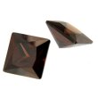 Zirkonia braun carre princess cut 4 x 4 mm