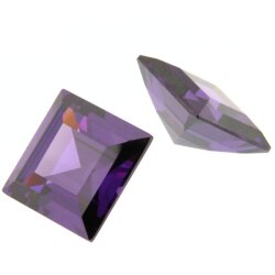 Zirkonia amethyst carre step cut