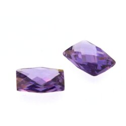 Zirk. amethyst baguette zweis. Rautenschliff