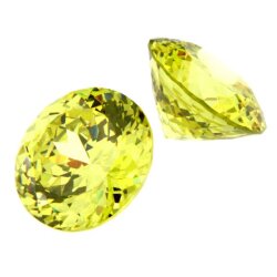 Zirkonia peridot rund classic cut