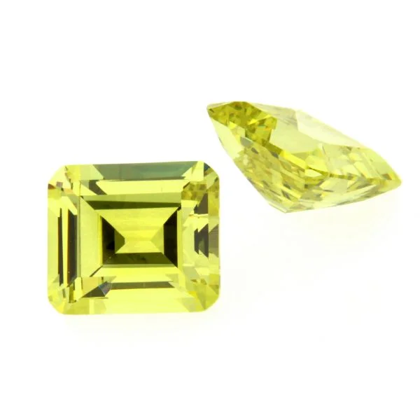 Zirkonia peridot achteck
