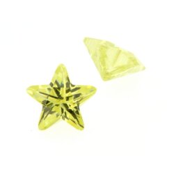 Zirkonia peridot stern 4 x 4 mm