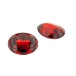 Zirkonia granat oval buff top 12 x 9 mm