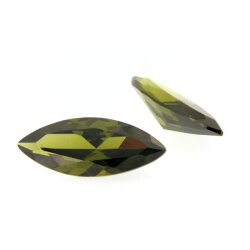 Zirkonia olive navette 22 x 9 mm