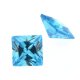 Zirk. blau topas carre princess cut 4 x 4 mm