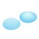 Zirkonia blau topas rund cabochon frosted