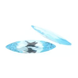 Zirk. blau topas navette briolette 27 x 7,5 mm