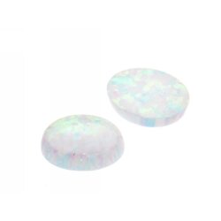 Synth. Opal weiß oval  7 x 5 mm