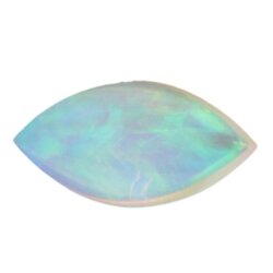 Opal echt blau/grün navette 4 x 2 mm