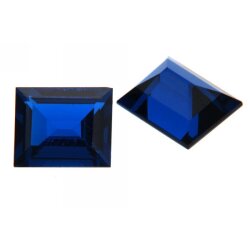 Synth. Blau Spinell baguette step cut 8 x 4 mm