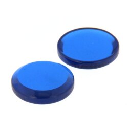 Synth. Blau Spinell Platte poliert Ø 7,0 mm
