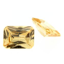 Zirkonia champ. achteck princess cut 8 x 6 mm