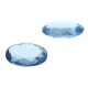 Synth. Aqua oval zweis. Kronenschliff 16 x 11 mm