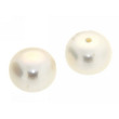 SW Zuchtperle weiß button agb. Ø 3,0 - 4,0 mm
