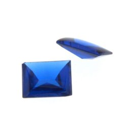 Synth. Blau Spinell baguette buff top 8 x 6 mm