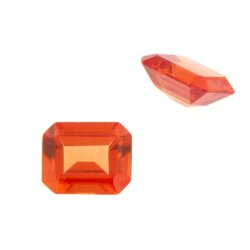 Synth. Padp. Saphir achteck step cut 6 x 4 mm