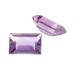 Amethyst baguette step cut 4 x 2 mm