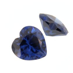 Zirkonia tansanit herz 6 x 6 mm