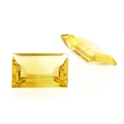 Citrin baguette step cut 10 x 8 mm