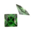 Zirk. smaragd carre princess cut 6 x 6 mm
