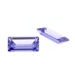 Zirkonia violett baguette step cut 6 x 3 mm