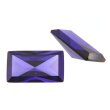 Zirk. violett baguette Spiegelschliff 12 x 7 mm