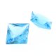 Blau Topas Swiss carre step cut 5 x 5 mm