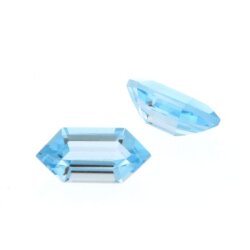 Blau Topas Swiss sechseck 6 x 4 mm