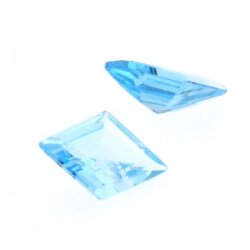 Blau Topas Swiss raute 6 x 4,5 mm